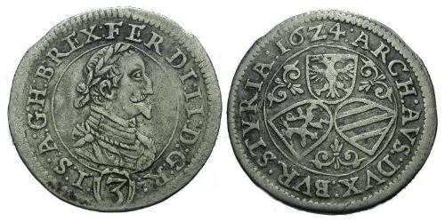 3 Kreuzer Austria Plata 