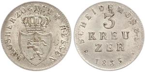 3 Kreuzer Hesse-Darmstadt (1806 - 1918) Plata 