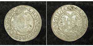 3 Kreuzer Sacro Imperio Romano (962-1806) Plata Leopoldo I de Habsburgo(1640-1705)