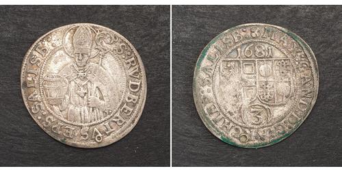 3 Kreuzer Salzburgo Plata 