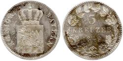 3 Kreuzer Bayern Silber Maximilian II. Joseph (Bayern)(1811 - 1864)