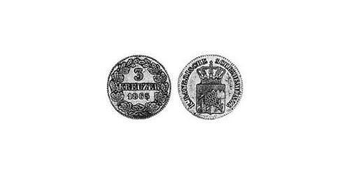 3 Kreuzer Königreich Bayern (1806 - 1918) Silber Ludwig II. (Bayern)(1845 – 1886)