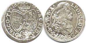 3 Kreuzer Österreich Silber 
