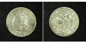 3 Kreuzer Österreich Silber Ferdinand Karl (Österreich-Tirol)