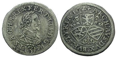 3 Kreuzer Österreich Silber 