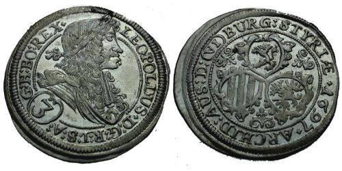 3 Kreuzer Österreich Silber 
