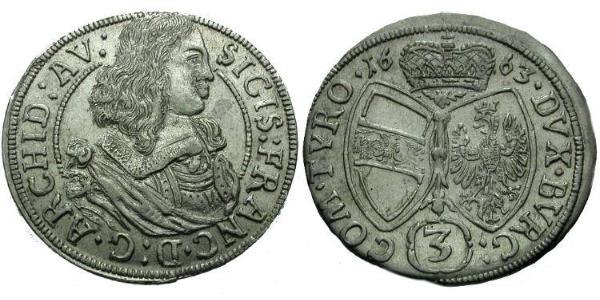 3 Kreuzer Österreich Silber 