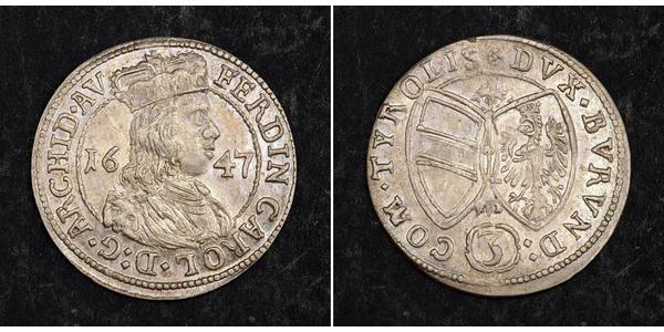 3 Kreuzer Österreich Silber 
