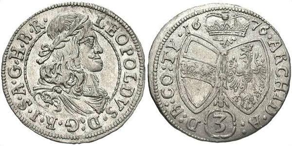 3 Kreuzer Österreich Silber 