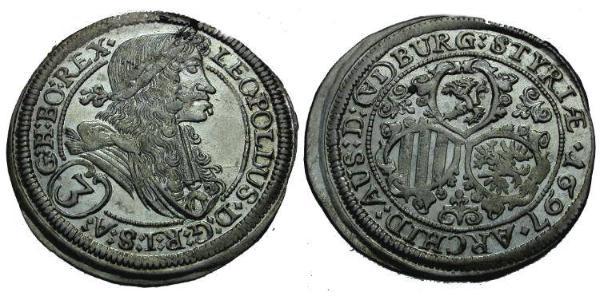 3 Kreuzer Österreich Silber 