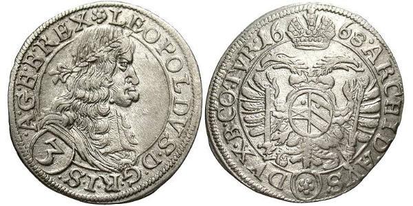 3 Kreuzer Österreich Silber 