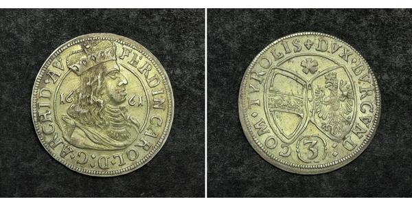 3 Kreuzer Österreich Silber 
