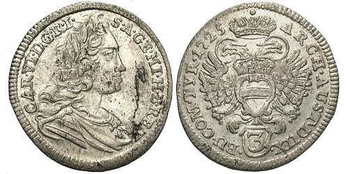 3 Kreuzer Austria  Silver 