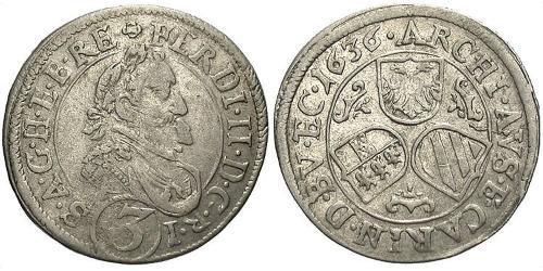 3 Kreuzer Austria  Silver 