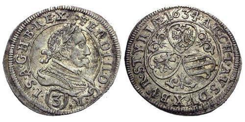 3 Kreuzer Austria  Silver 