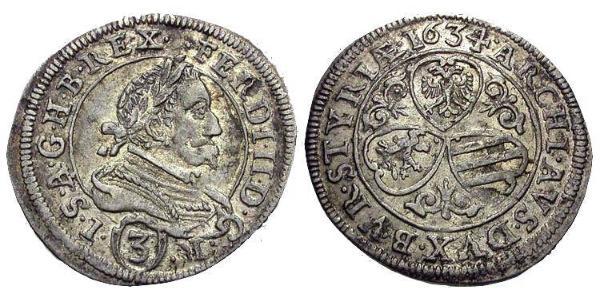 3 Kreuzer Austria  Silver 