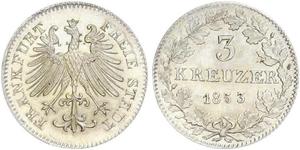 3 Kreuzer Free City of Frankfurt Silver 