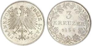 3 Kreuzer Free City of Frankfurt Silver 