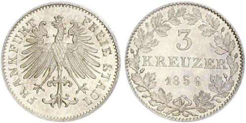 3 Kreuzer Free City of Frankfurt Silver 