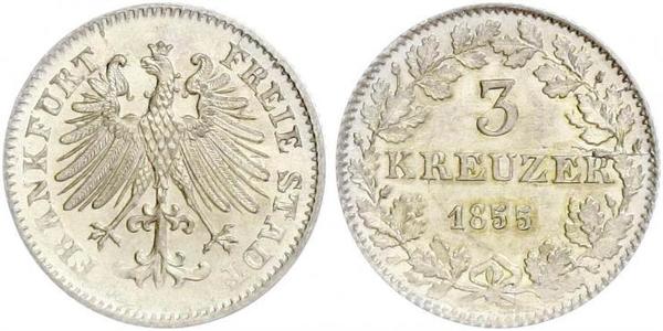 3 Kreuzer Free City of Frankfurt Silver 