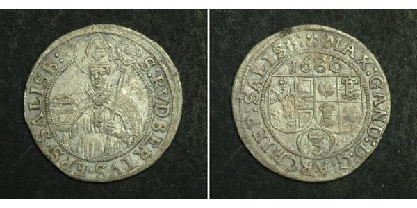 3 Kreuzer Salzburg Silver 