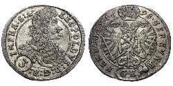 3 Kreuzer  Silver Leopold I, Holy Roman Emperor (1640-1705)