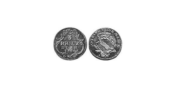 3 Kreuzer null Vellón Plata 