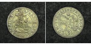 3 Kreuzer 奥地利历史 (1156 - 1806) 銀 