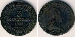 3 Kreuzer 奧地利帝國 (1804 - 1867) 銅 弗朗茨二世 (神圣罗马帝国) (1768 - 1835)