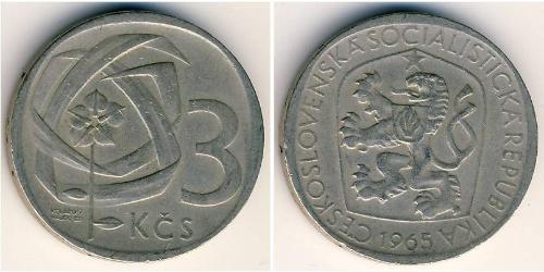 3 Krone Tschechoslowakei  (1918-1992) Kupfer/Nickel 