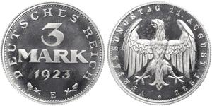 3 Mark Repubblica di Weimar (1918-1933) Alluminio 