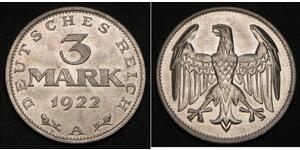 3 Mark Repubblica di Weimar (1918-1933) Alluminio 