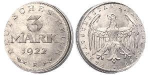 3 Mark Repubblica di Weimar (1918-1933) Alluminio 