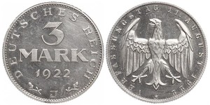 3 Mark República de Weimar (1918-1933) Aluminio 