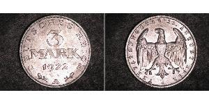 3 Mark República de Weimar (1918-1933) Aluminio 