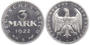 3 Mark Weimar Republic (1918-1933) Aluminium 