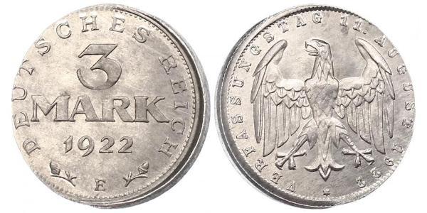 3 Mark Weimar Republic (1918-1933) Aluminium 