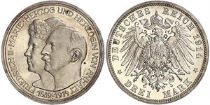 3 Mark Anhalt-Dessau (1603 -1863) Argent Frédéric II d