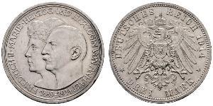 3 Mark Anhalt-Dessau (1603 -1863) Argent Frédéric II d