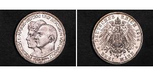 3 Mark Anhalt-Dessau (1603 -1863) Argent Frédéric II d