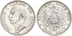 3 Mark Anhalt-Dessau (1603 -1863) Argent Frédéric II d