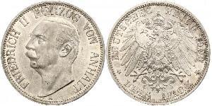 3 Mark Anhalt-Dessau (1603 -1863) Argent Frédéric II d