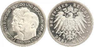 3 Mark Anhalt-Dessau (1603 -1863) Argent Frédéric II d