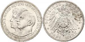 3 Mark Anhalt-Dessau (1603 -1863) Argent Frédéric II d