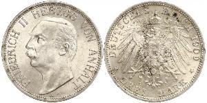 3 Mark Anhalt-Dessau (1603 -1863) Argent Frédéric II d