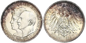 3 Mark Anhalt-Dessau (1603 -1863) Argent Frédéric II d