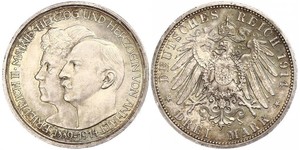 3 Mark Anhalt-Dessau (1603 -1863) Argent Frédéric II d