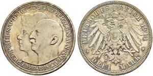 3 Mark Anhalt-Dessau (1603 -1863) Argent Frédéric II d