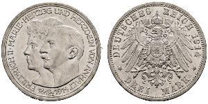 3 Mark Anhalt-Dessau (1603 -1863) Argent Frédéric II d