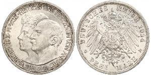 3 Mark Anhalt-Dessau (1603 -1863) Argent Frédéric II d